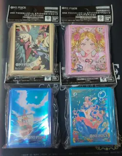 One Piece Card Game 70 Sleeves 4 Set Official TCG Buggy Shirahoshi Pudding merry - Image 1