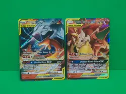 Pokemon Tag Team GX'S Card Lot Of 2 Reshiram & Charizard, Charizard & Braixen NM - Image 2