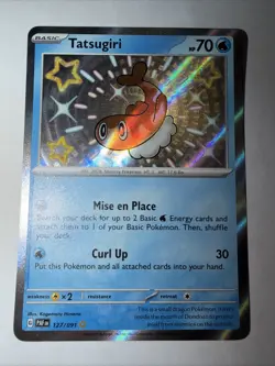 Pokemon TCG Paldean Fates Baby Shiny Rare Tatsugiri Card 127/091 NM Condition - Image 1