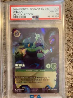 PSA 10 DISNEY LORCANA 6 PROMO CARD COLLECTION SET D23 EXPO 2024 EXCLUSIVE FOIL - Image 4