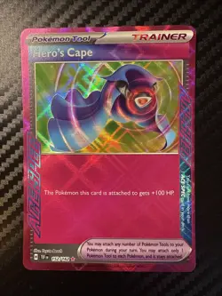 Pokemon Card Hero's Cape 152/162 ACE SPEC Rare - Pokemon S&V Temporal Forces - Image 1