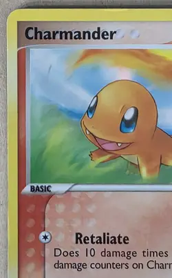 Pokemon TCG Charmander 48/100 EX Crystal Guardians Reverse Holo Stamped Card - Image 3