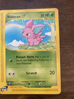 Nidoran 96/147 PL Non-Holo Vintage Aquapolis Pokemon Card NM - Image 1