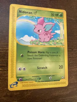 Nidoran 96/147 PL Non-Holo Vintage Aquapolis Pokemon Card NM - Image 3