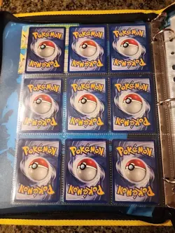Pokemon Collection Binder Vintage Lot of Cards Holos Rares WoTC Shadowless Etc - Image 2