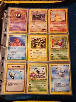 Pokemon Collection Binder Vintage Lot of Cards Holos Rares WoTC Shadowless Etc - Image 3