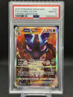 Pokemon Card TCG Lucario VSTAR SWSH291 Sword & Shield Promo Holo PSA 10 Gem Mint - Image 1