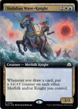 MTG Vodalian Wave-Knight (Extended Art) (130) | NM | March of the Machine {MOC} - Image 1