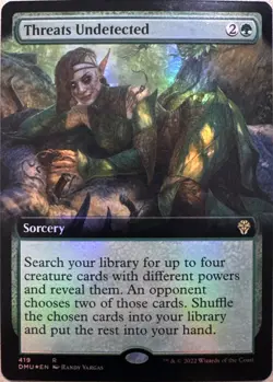 Threats Undetected (Extended Art) Holo R Dominaria United 419 NM - Image 1