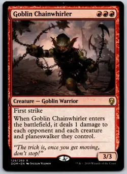 Goblin Chainwhirler R Dominaria 129 NM - Image 1