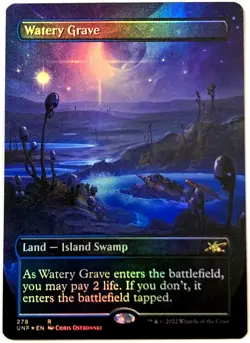 Watery Grave #278 MTG Unfinity UNF Rare Borderless Foil Mint/Near Mint - Image 1