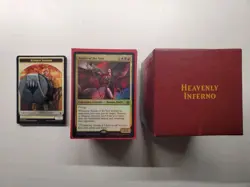 MTG Magic Heavenly Inferno Commander Anthology Deck Sleeved w/ Life Counter - Image 1