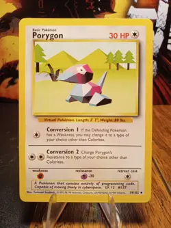 1999 Pokemon Base Set Porygon #39 Extremely LP - Image 1