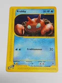 Pokemon Krabby 115/165 Expedition Base Set Common NM - Image 1