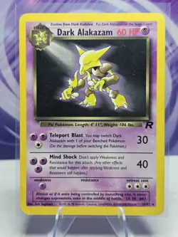 Pokemon Dark Alakazam TCG Non-holo 18/82 Team Rocket Rare LP - Image 1