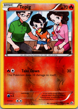 Pokemon - Tepig 25/113 - Reverse Holo - Legendary Treasures - LP - Image 1