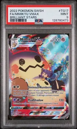 2022 POKEMON BRILLIANT STARS #TG17/TG30 MIMIKYU VMAX FA TRAINER GALLERY PSA 9 - Image 2