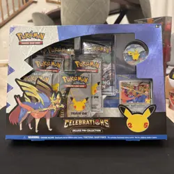 Pokemon TCG Celebrations 25th Anniversary Zacian Deluxe Pin Collection Box - Image 1