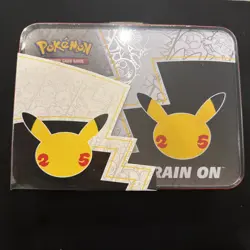 Pokemon Celebrations 25th Anniversary Collectors Chest Lunch Box Tin Sealed - Image 3