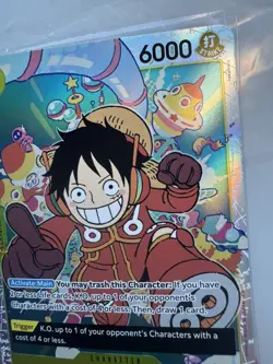 One Piece TCG Monkey.D.Luffy OP07-109 Foil SR English Edition Mint Condition - Image 2