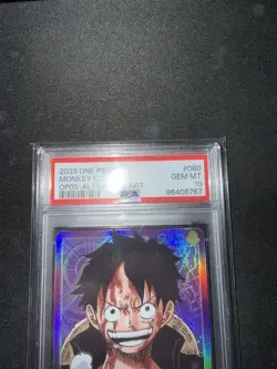 2023 One Piece Monkey D Luffy English Leader Alt Art OP05-060 PSA 10 GEM MT - Image 2