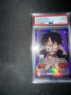 2023 One Piece Monkey D Luffy English Leader Alt Art OP05-060 PSA 10 GEM MT - Image 5
