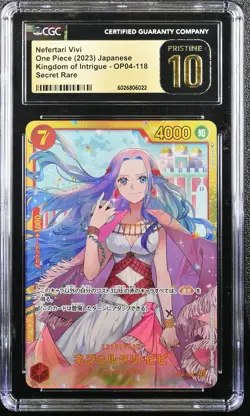 CGC 10 PRISTINE Japanese One Piece 2023 Nefertari Vivi OP04-118 Kingdoms of SEC - Image 1