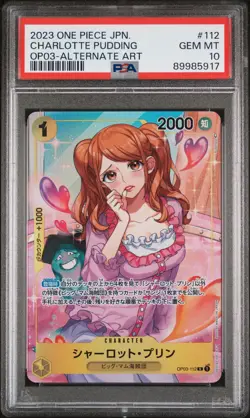 PSA 10 GEM MINT JAPANESE ONE PIECE 2023 CHARLOTTE PUDDING OP03-112 ALTERNATE ART - Image 1