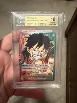 0157 Monkey D Luffy 2022 One Piece Romance Dawn #OP01-003 Leader Alt Art BGS 10 - Image 1