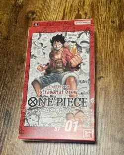 ENGLISH - ONE PIECE TCG: Straw Hat Crew Starter Deck (ST-01) New/Sealed - Image 1