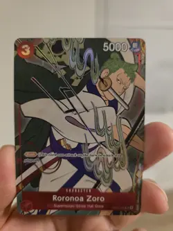One Piece TCG Roronoa Zoro OP01-025 1st Anniversary Set NM - Image 1
