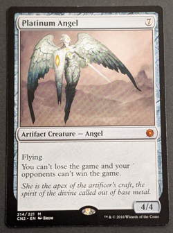 MTG Card - 1x Platinum Angel Conspiracy Take the Crown, LP - Magic The Gathering - Image 1