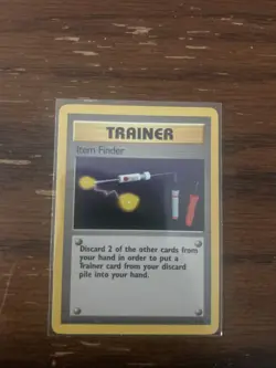 Pokemon TCG Item Finder Base Set Unlimited Rare Card - Image 1