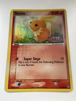 Pokemon Torchic 67/108 EX Power Keepers Hologram Card Great Condition Never Plyd - Image 2