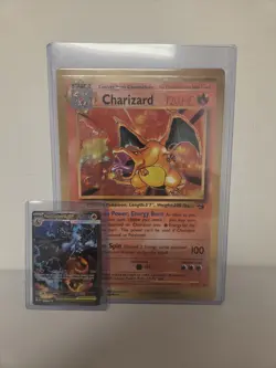 Pokemon CHARIZARD Japanese COROCORO Non Holo JUMBO PROMO Base Set Card 4/102 - Image 1