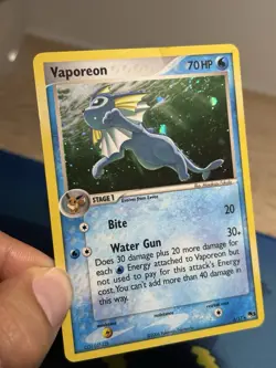 Vaporeon 6/17 Pokemon Holo Rare Pop Series 1 Promo Card HP SWIRL - Image 4