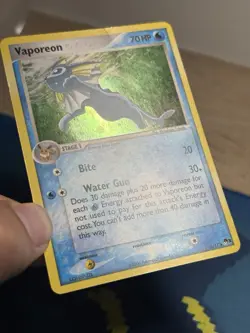 Vaporeon 6/17 Pokemon Holo Rare Pop Series 1 Promo Card HP SWIRL - Image 5