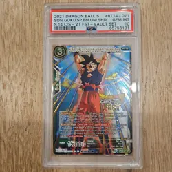 Dragon Ball Super Card Game Son Goku Spirit Bomb Unleashed FEST SR PSA 10 - Image 1