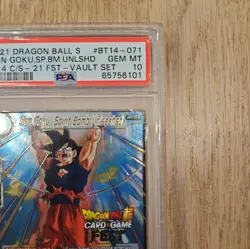 Dragon Ball Super Card Game Son Goku Spirit Bomb Unleashed FEST SR PSA 10 - Image 3