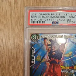 Dragon Ball Super Card Game Son Goku Spirit Bomb Unleashed FEST SR PSA 10 - Image 4