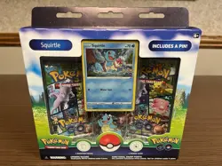 Pokemon Go Pin Collection New Sealed Squirtle Promo Card + 3 Booster Packs - Image 1