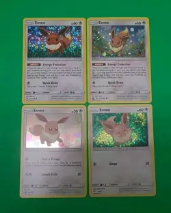 Pokemon Alternate Art Eevee Holo's Swirl Cards Lot Of 4 NM-MINT Condition Nice! - Image 1