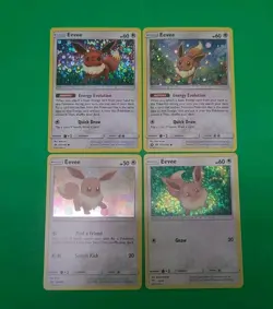 Pokemon Alternate Art Eevee Holo's Swirl Cards Lot Of 4 NM-MINT Condition Nice! - Image 3