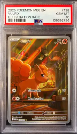 PSA 10 Vulpix 138/132 Illustration Rare - Mega Evolution ME01 - Pokemon Card - Image 1