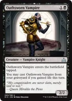 1x Oathsworn Vampire - Foil NM-Mint, English Rivals of Ixalan MTG Magic - Image 1