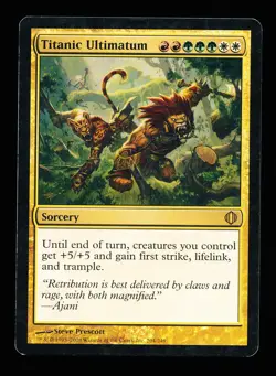 * * 1x Titanic Ultimatum x1 * * Shards of Alara MTG MP Moderately Played - Image 1