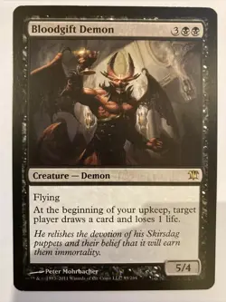 BLOODGIFT DEMON Innistrad MTG Black CreatureA-Demon RARE - Image 1