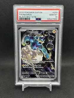 2025 POKEMON BLACK BOLT ETB #209 THUNDURUS PSA 10 - Image 1