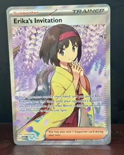 Erika’s Invitation 196/165 Sv: Pokemon 151 Full Art Holo Ultra Rare Trainer MINT - Image 2
