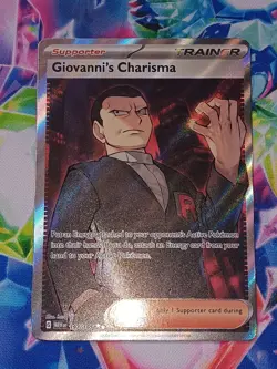 Pokemon TCG - Giovanni's Charisma 197/165 Full Art Trainer Ultra Rare SV:151 NM - Image 2